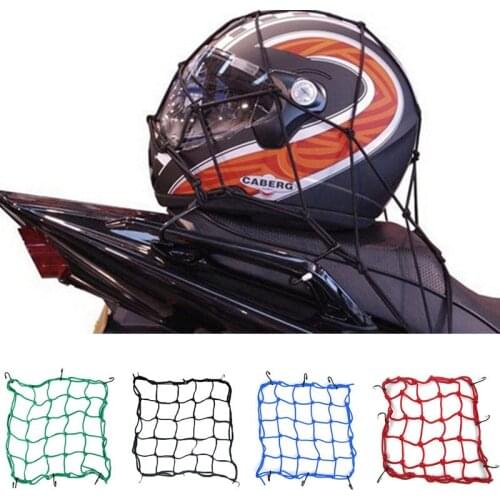 BOZXRX 40*40cm Motorcycle Helmet Net Fuel tank Nets 25 Mesh Strap Cable for Storage Carrier Bags,Cargo Fix Net for Sundries Net