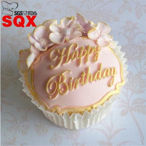 Happy Birthday signs Silicone Mold, For Fondant Cake Mold, Bakeware Tools, Soap, Sugar Tool SQ1562