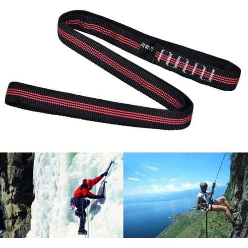 HOT!Rock Climbing Sling Rope Protector Nylon Bearing Strap Reinforce Rope Belt Arborist Mountaineering Equipment 60cm