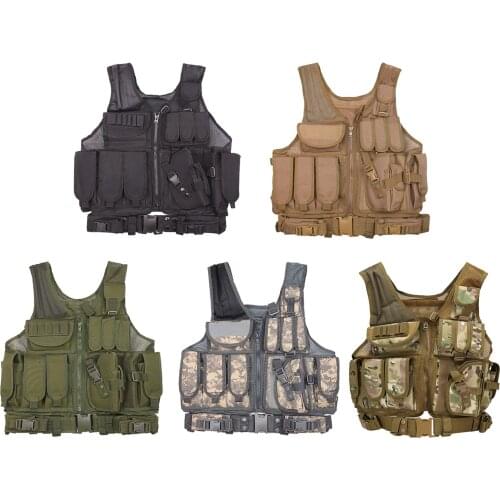 Tactical Molle Vest Military Vest for Mens Adjustable Lightweight Vest Jacket for for Gaming Training