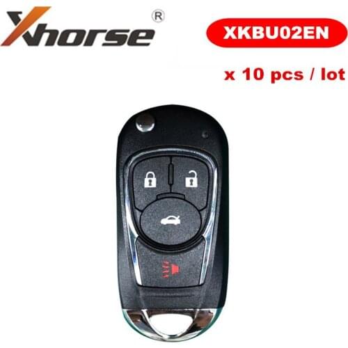Xhorse XKBU02EN Wire Flip Universal Remote Key for Buick Style 4 Buttons for VVDI VVDI2 Key Tool English Version 10pcs/lot