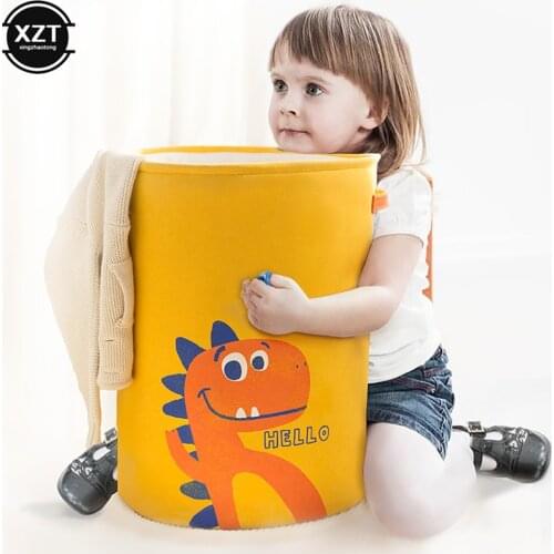 Waterproof Dirty Clothes Sundries Storage Cotton And Linen Beam Mouth Laundry Bucket Toy Snack Clothes Organizer Storage Barrel