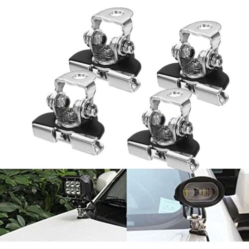 2 Pcs/Set Stainless Steel Pillar Hood Car Mount Bracket Clamp Holder 304 Offroad Led Work Light Bar Auto Replacement Parts