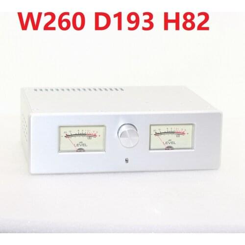 2608 Power Amplifier Case Double VU Meter All Aluminum Alloy Ear Amplifier / Former Case