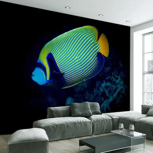 Underwater fish 3d wallpaper mural papel de pared,living room TV sofa wall bedroom wall papers home decor restaurant mural