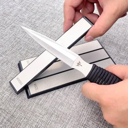 4pcs 320/800/1600/2500 grit diamond sharpening stone set Sharpening system bar kitchen knife sharper blade Fixed angle sharp