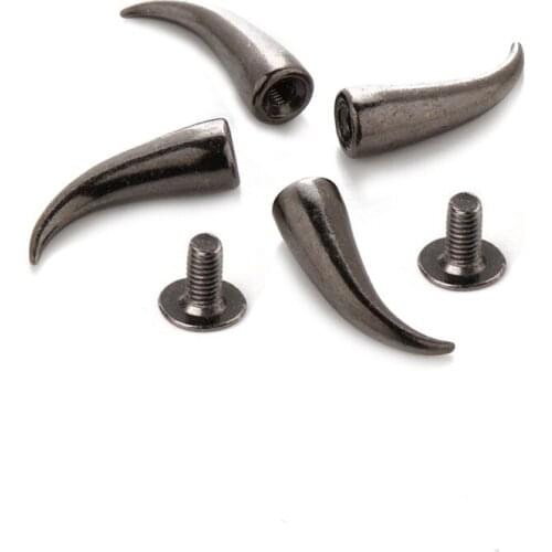 Free shipping50PCS Black 21 mm Metal Screw Back Spots Cat Claw Spikes Studs, used for Leather Craft,Jeans,Hats,Punk Wholesales