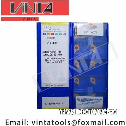 Free shipping high quality 10pcs/lots YBC152 YBC251 YBM251 YBD152 YBC252 YBC351 YBG202 DCMT070204-HM cnc carbide turning inserts