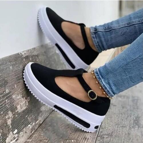 Summer Womens Sandals Vintage Wedge Shoes Woman Buckle Strap Straw Thick Bottom Flats Platform Sandals Flock Sandalias Mujer