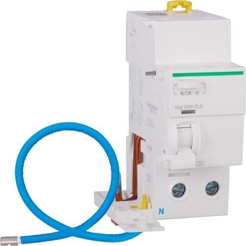 Electronic Instantaneous Residual Current Action Protection Attachment Class A 1P+N 63A compatible with 1P/2P/3P/4P comb busbar