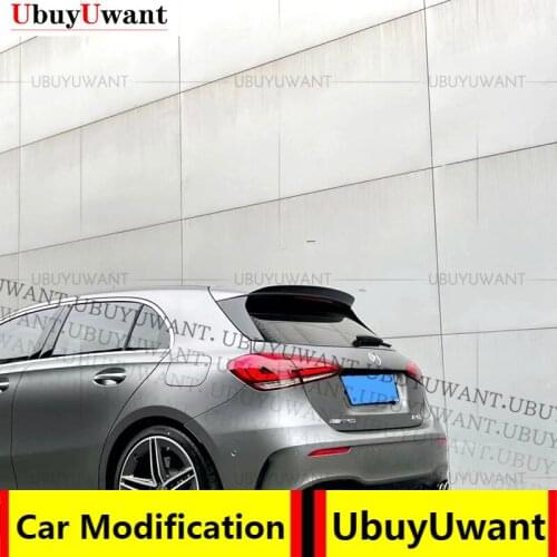 Black / Carbon Color Rear Trunk Spoiler Lip for Mercedes Benz A class W177 2019-2021 A180 A160 A200 A220 A250 A45 A35 Hatchback
