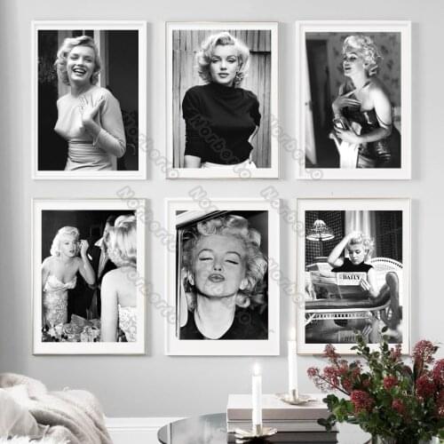 Classical Pictures Canvas Painting Wall Poster Canvas Actor Marilyn Monroe Paintings Artwork Poster for Home Rooms Decoration