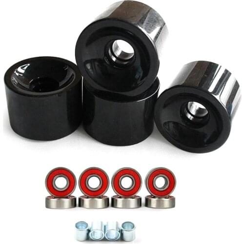 1 Set Dancing Longboard 4PCS Skateboard Wheels 8Ball Bearings ABEC-9 70X51mm PU 78A 75% Rebound Large Size Wheels