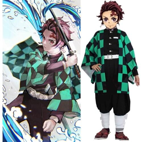 Demon Slayer:Kimetsu No Yaiba Kamado Tanjirou Cosplay Costume Halloween Costume