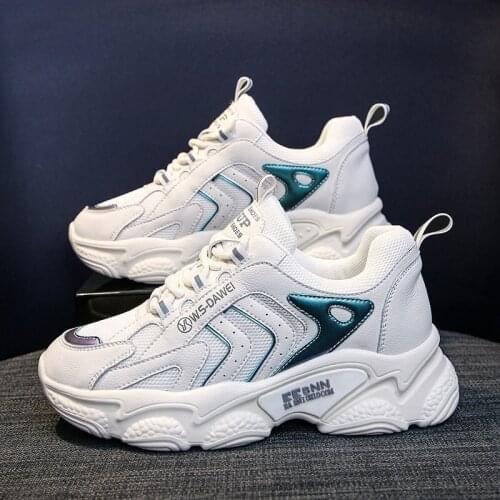 Chunky Sneakers Women Female Fashion Sneakers Lace-up Basket Femme Dad Platform Breathable Mesh Sneakers for Women