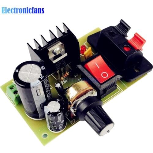 LM317 DC 5V-35V DIY Kit Step-Down Power Supply Module AC/DC Adjustable Voltage Regulator With On/Off Switch