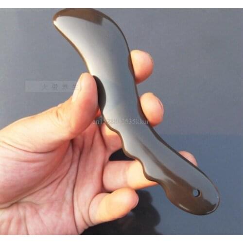 5A grade Original Si Bin Bian stone massage guasha knife 140x28x8mm 100% original thin facial body slimming massager S shape