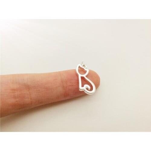 Fashion Cute Pussy Cat bracelet Hollow Outline Lovely Pet small Cat Simple Animal Kitty bracelet for women pendant jewelry