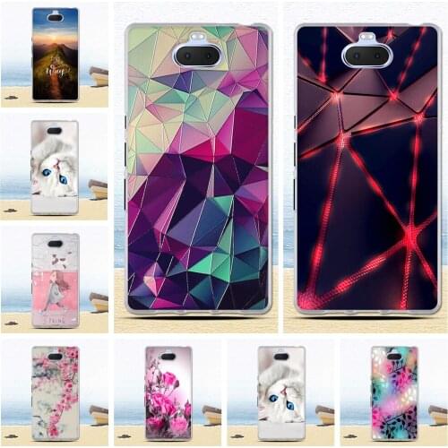 Soft Cover For Sony Sony Xperia 10 Plus Case For Xperia 10 Cartoon Silicone Phone Case For Sony Xperia 10 Case 3D Painted