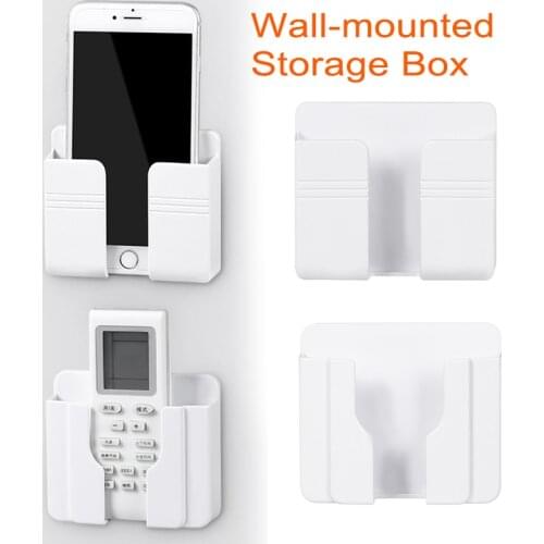 Wall Mounted Organizer Storage Box Cell Phone Socket Wall Mount Holder Charging Holder Multifunction Holder B88