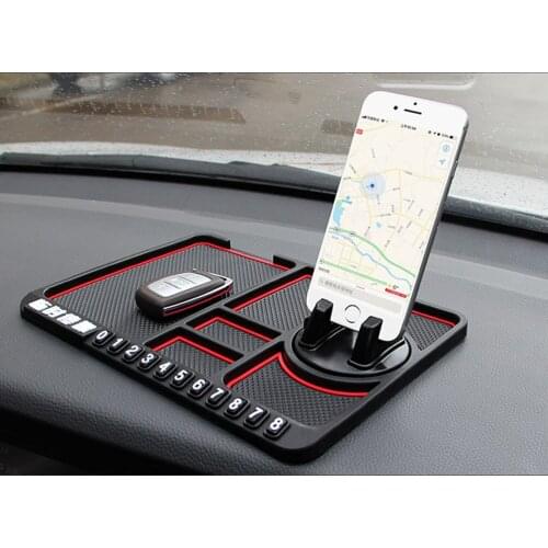 Non Slip Silicone Car Anti-Slip Mat Auto Phone Holder Sticky Anti Slide Dash Phone Mount Parking Number Card Car Pad Mat Gadget