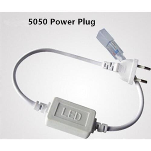 NEW 5PCS 220V Led Strip Light EU Power Adapter Plug For Flexible 5050 Led Tape Ribbon Light