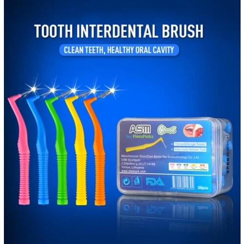 Box Angle Interdental Brushes Dental Floss Interdental Cleaner L Shaped Orthodontic Teeth Brush Toothpick Oral Care Tool