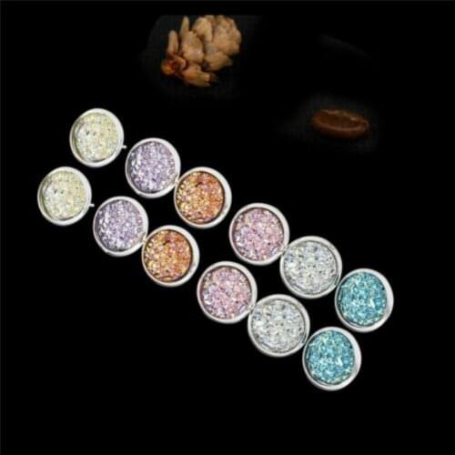 Simple Temperament 6 Pairs / Set of Alloy Hypoallergenic Shiny Austrian Crystal Round Earrings Set Suitable for Girlfriend Gifts