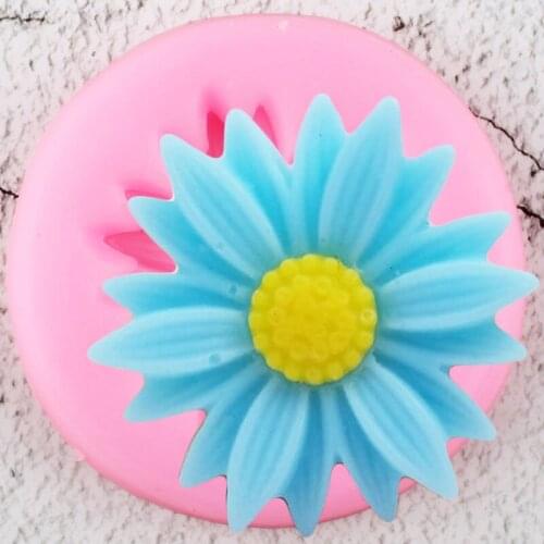 Mini Daisy Flower Silicone Mold Sunflower Cupcake Topper Fondant Cake Decorating Tools Candy Clay Chocolate Gumpaste Moulds