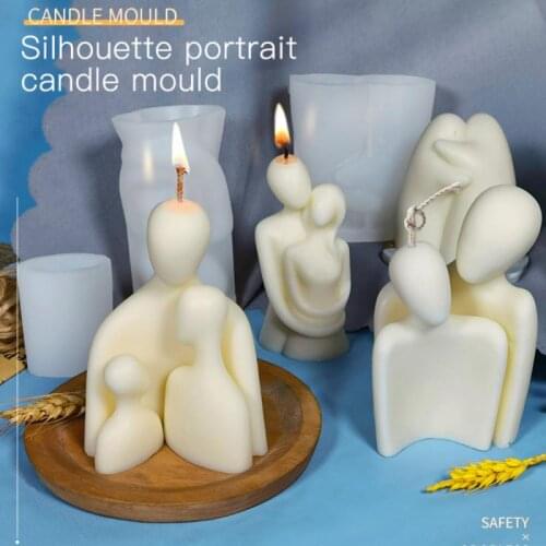 DIY Warm Hug Family Candle Silicone Mold DIY Lovers Aromatic Plaster Soap Candle Making Wedding Gifts Craft Home Decor Supplies