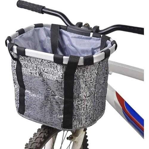 WEST BIKING Bicycle Basket Pet Cat Dog Carrier Folding Detachable Picnic Shopping Bag Bike Dog Basket Mountain Cycling Front Bag