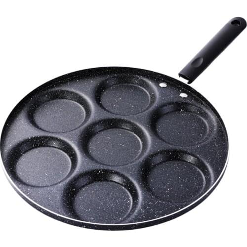 7-hole Frying Pot Thickened Omelet Pan Non-stick Egg Pancake Steak Pan Cooking Egg Ham Pans Breakfast Maker