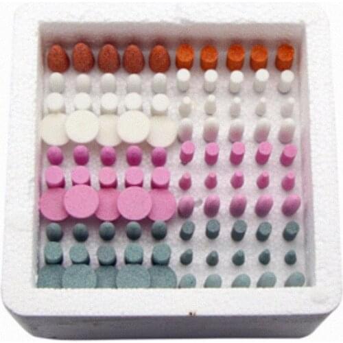 Dental 100 PCS Mixed Dental Lab Gravel Ceramic Thick Mounted Point Burs Polisher New Type