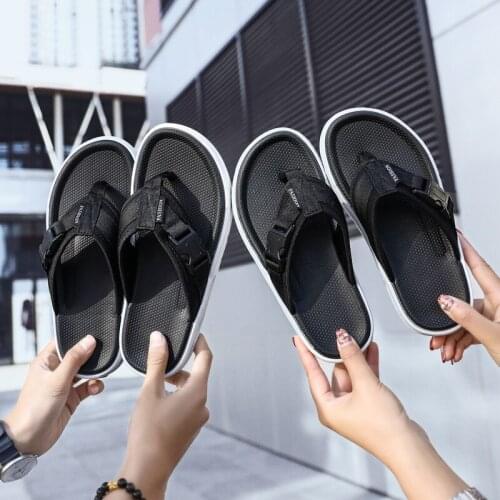 Slipper man flip-flops wear cool slippers outside the new summer trend personality anti slip soft bottom lovers beach shoe