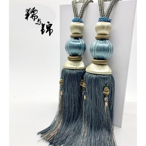 European-Style High-End Curtain Tassel Strap Decoration Tassel Bedroom Living Room Lace-up Drawstring Storage Rope Ribbon