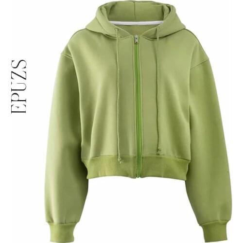 Vintage oversized hoodes hoodies women sweatshirts long sleeve Streetwear hip hop zipper sweatshirt korean women clothes 2020