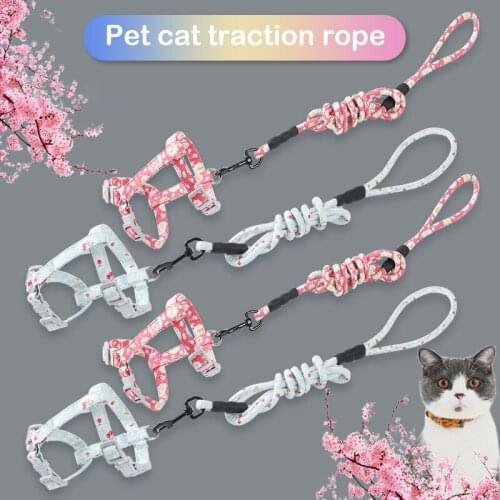 Pet Vest Chest Strap Comfortable Vest Harness and Leash Set Adjustable Rope Leash Pet Supplies For Dog Cat FP8