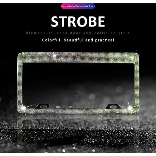 1PCS Stainless Steel Car Auto License Plate Frame Covers Kit for All American Canada Car License Plates Car Bling Accessories