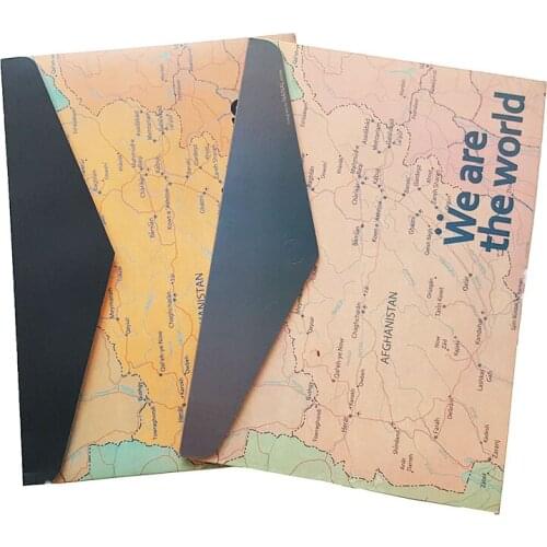 12pcs/lot 31.2 * 22.4 cm NEW Vintage Map design Multifunction A4 file holder documents file bag