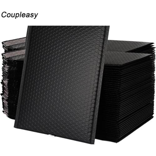 20Pcs Matte Black Air Bubble Envelope Bag Bubble Mailers Padded Envelopes Waterproof Bubble Bag Foam Courier Bags 5 sizes