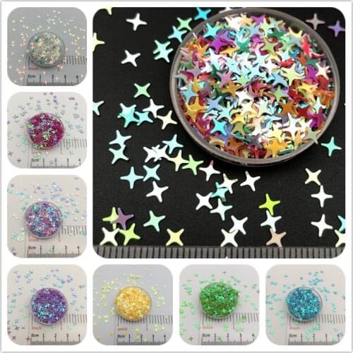 30g/Lot 4mm Cross Star Loose Sequins Glitter Paillettes For DIY Nail Craft,Craft Making, Wedding Decoration confetti Wholesale