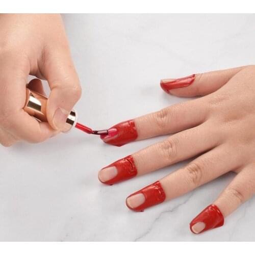 50pcs/set U-shaped Spilling Proof Nail Polish Stickers Disposable Finger Cover Decals Protector DIY Nails Art Tools Hot Selling