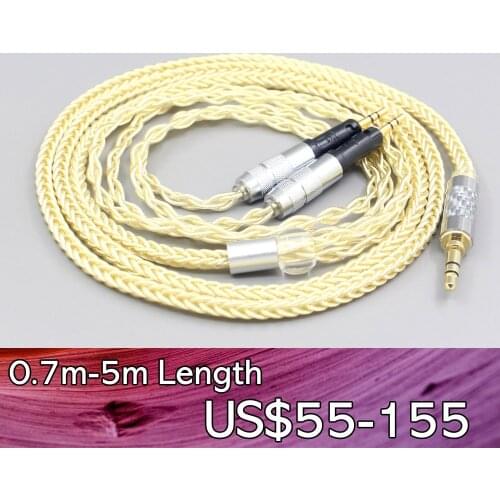 LN007636 8 Core Gold Plated + Palladium Silver OCC Cable For Audio-Technica ATH-R70X headphone Earphone headset