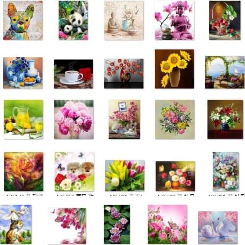 A25474 Flower lotus water lily cross stitch kit people 18ct 14ct 11ct canvas stitches embroidery DIY handmade needlework