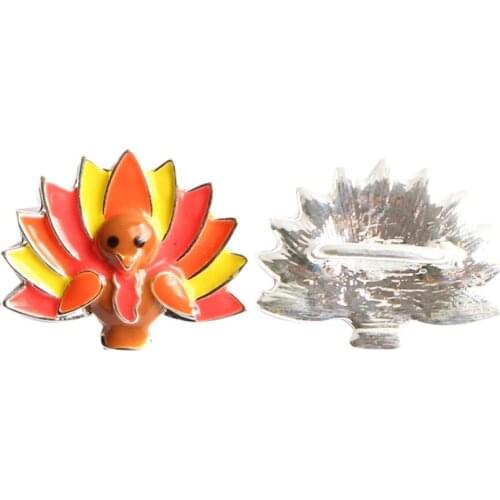 Free shipping 23*20mm turkey button with slider 50PCS (BTN-5493)