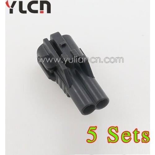 Free Shipping 5 Sets 2 Pin VW male Automobile Connector with terminals and seals