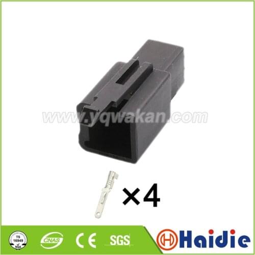 Free shipping 5sets 4pin cable wire harness connector housing male black plug connector 6030-4991