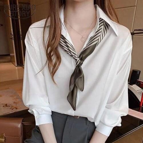 Spring Summer Womens Blouse Solid Multi Colors Lapel Single-breasted Elegant Casual Loose Wild Pink Tops Feminine Blusa 9360