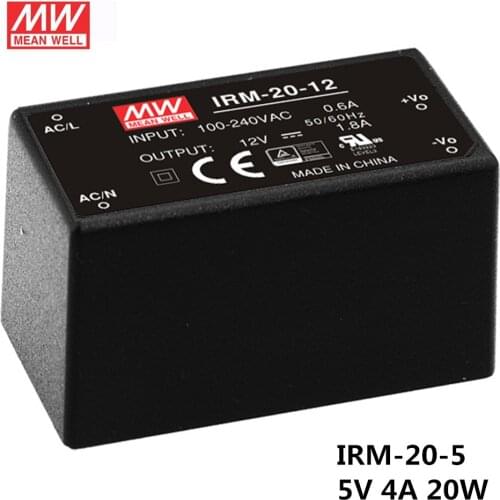 MEAN WELL IRM-20-5 5V 4A meanwell IRM-20 5V 20W Single Output Encapsulated Type