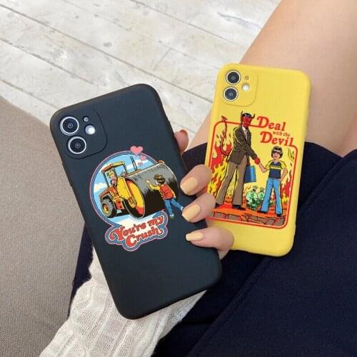 Halloween Satan Vintage Lets Summon Demons Graphic Soft Phone Cover For iPhone 12mini 12pro 11Pro Max X XS MAX 7 8 Plus XR SE